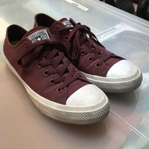Burgundy Converse Chuck 2s